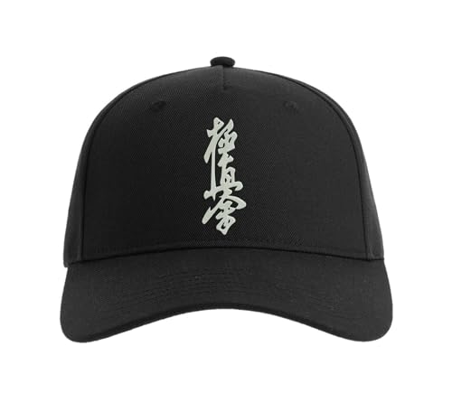 Lauthings Kyokushin Karate Kanji Martial Baseball Cap Bestickte Herren Mütze Uni Sport Schwarz, Schwarz , Einheitsgröße von Lauthings