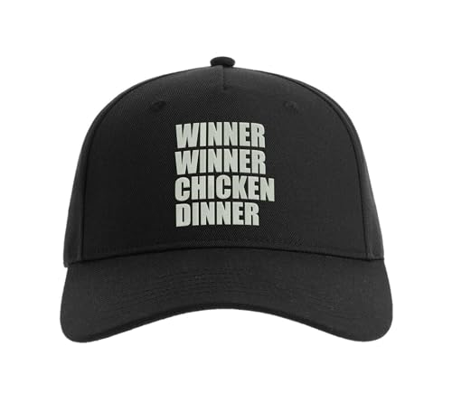 Lauthings Winner Winner Chicken Dinner Baseball Cap Bestickte Herren Mütze Unisex Sport Schwarz, Schwarz , Einheitsgröße von Lauthings