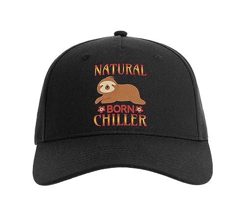 Natural Born Chiller Baseballkappe, Faultier, Flexfit, Urban Curved Bill Dad Hat Sport, Schwarz , One size von Lauthings