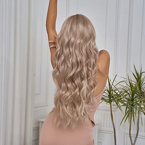 Perücke Damen - Lang Lockig mit Curtain Bangs – Grau Weiß Synthetische Perücke Frauen Hitzebeständig – mit Haarnetz – Für Jeden Hauttyp & Gesicht geeignet Perücke Damen - Lang Lockig mit Curtain Bangs – Grau Weiß Synthetische Perücke Frauen Hitzebeständig – mit Haarnetz – Für Jeden Hauttyp & Gesicht geeignet von Lauviomify