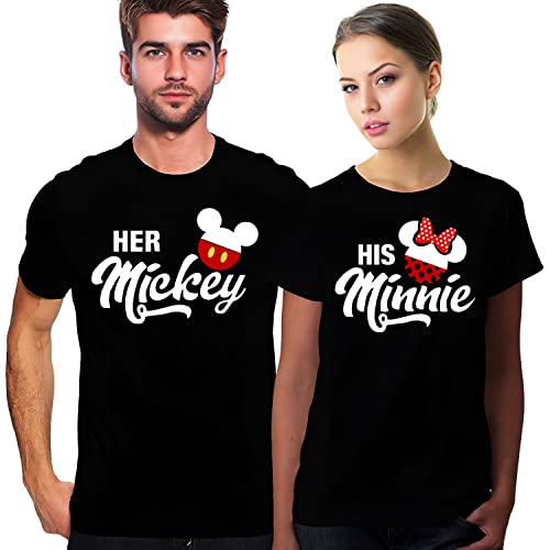 Passende Partner T-Shirts für Paare, His Her Couples Love Shirt, Herren Damen MM T-Shirts Set, Valentinstag, Geburtstage. 32 Women XXL/Men L von Laval Premium