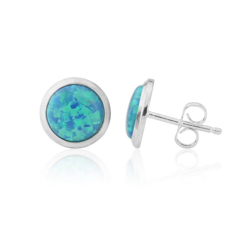 Aqua Opal Ohrstecker von LavanJewellery