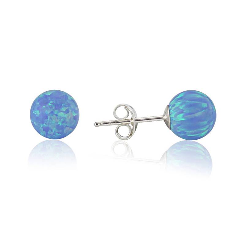 Blauer Opal Ohrstecker 6 Mm, | 9 Farben Erhältlich von LavanJewellery