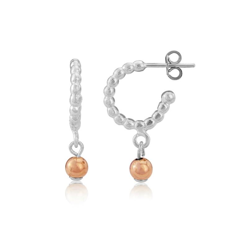 Echte Perldraht Creolen Mit Rosegold Perlen von LavanJewellery