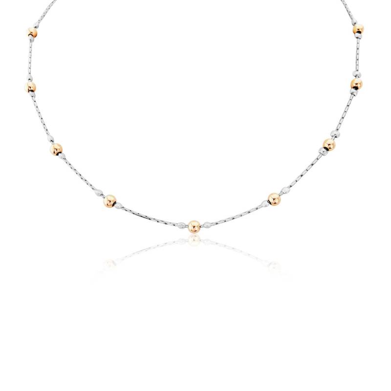 Gold Und Silber Halskette, Rose von LavanJewellery