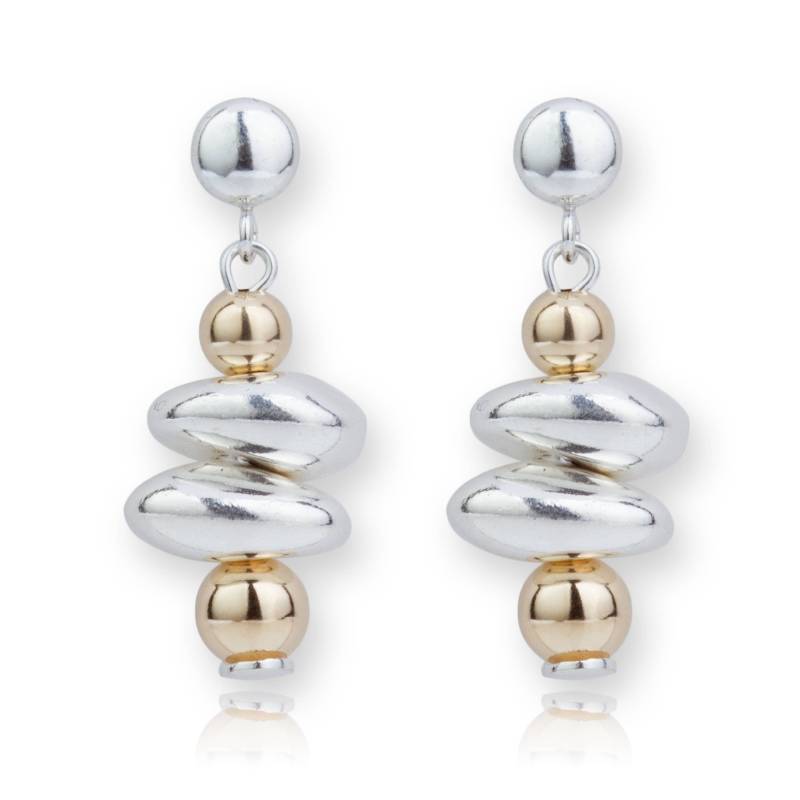 Gold Und Silber Nugget Tropfen Ohrringe von LavanJewellery