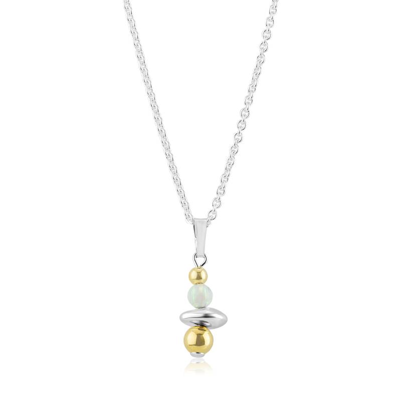 Gold Und Silber Weißer Opal Nugget Anhänger von LavanJewellery