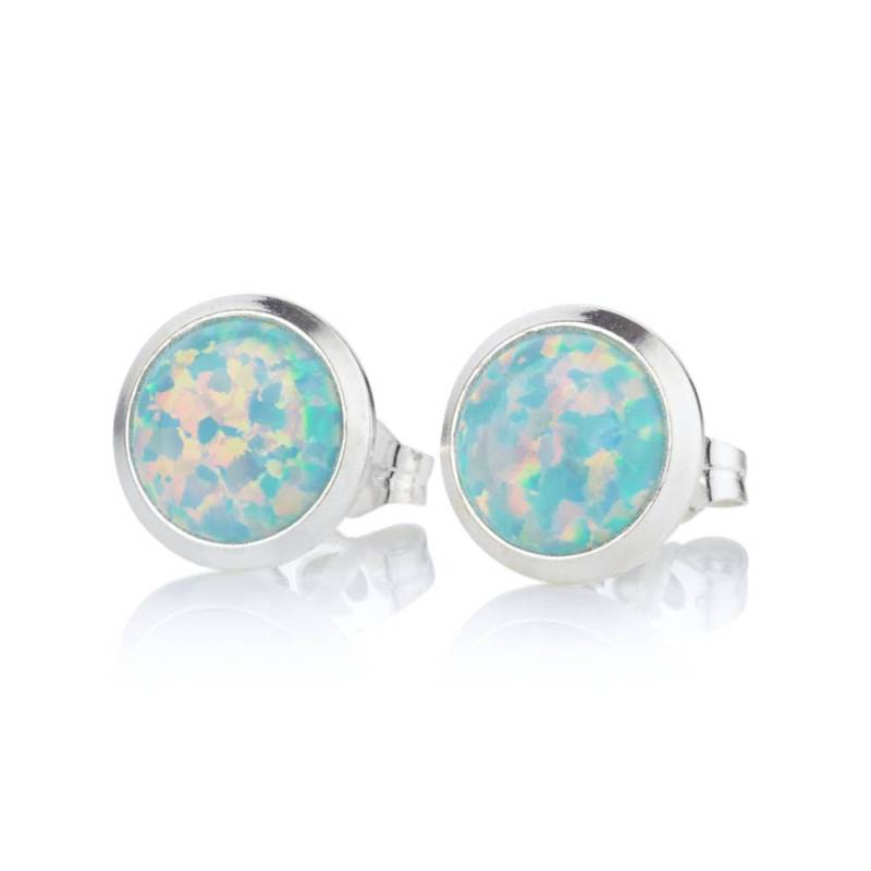 Grüner Opal Sterling Silber Ohrstecker Handgefertigte 6 Mm Ohrstecker von LavanJewellery