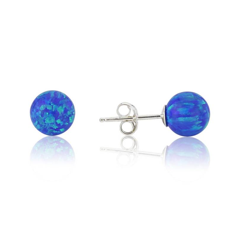 Handgemachte Opal Dunkel Ohrstecker 6 Mm Perle von LavanJewellery