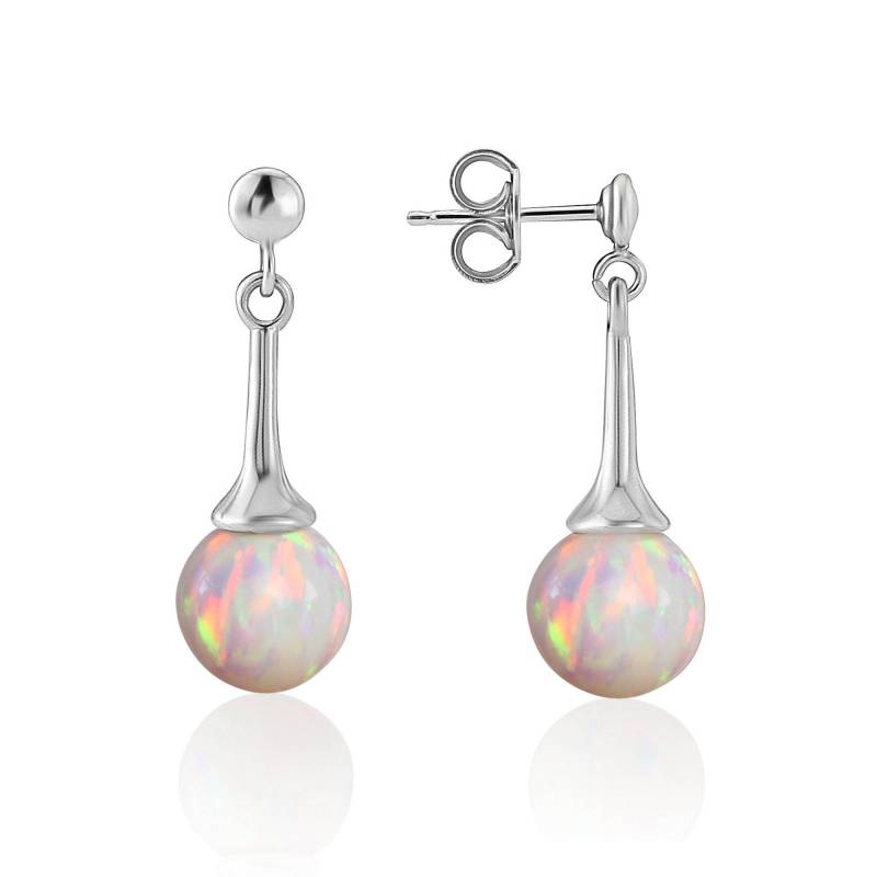 Silber Opal Tropfen Ohrringe von LavanJewellery