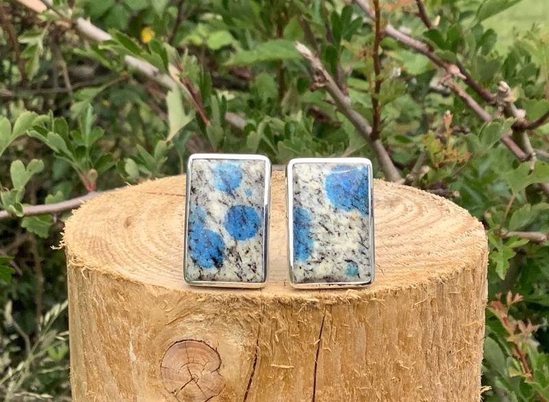 K2 Jaspis Manschettenknöpfe Aus Sterlingsilber Herrenschmuck von LavantaBay