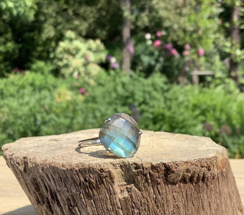 Labradorit Silberring, Schmuck Für Frauen, Geschenk Schwester Oder Freundin von LavantaBay