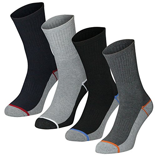 Lavazio® 6 | 12 | 18 | 24 Paar Herren Arbeitssocken Sportsocken Thermo Socken dick & herrlich in dunklen Farben, Farbe:mehrfarbig, Größe:43-46 von Lavazio