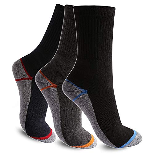 Lavazio® 6 | 12 | 18 | 24 Paar Herren Arbeitssocken Sportsocken Thermo Socken dick & herrlich in dunklen Farben, Größe:40-44 (wie 39-42), Farbe:mehrfarbig - als 12 Paar Packung von Lavazio