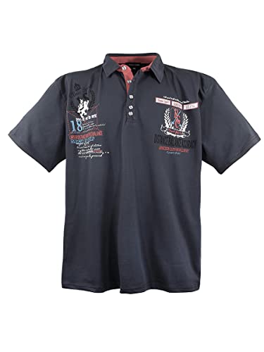 Lavecchia Übergrößen Poloshirt Herren Polo Shirts Kurzarm Shirt LV-2038 (Anthrazit, 7XL) von Lavecchia