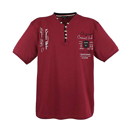 2042 Bordeaux T-Shirt Herren Übergröße Lavecchia Gr.3-8 XL (3XL) von Lavecchia