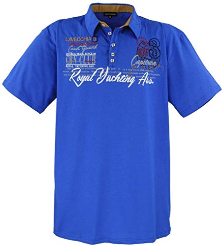 Herren àœbergrößen Polo-Shirt LV-4688, Royalblau, 6XL von Lavecchia