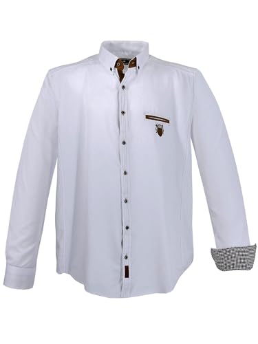 Lavecchia Übergrößen Hemd Herren Langarm Langarmhemd Freizeit 1980 (Weiß, 5XL) von Lavecchia