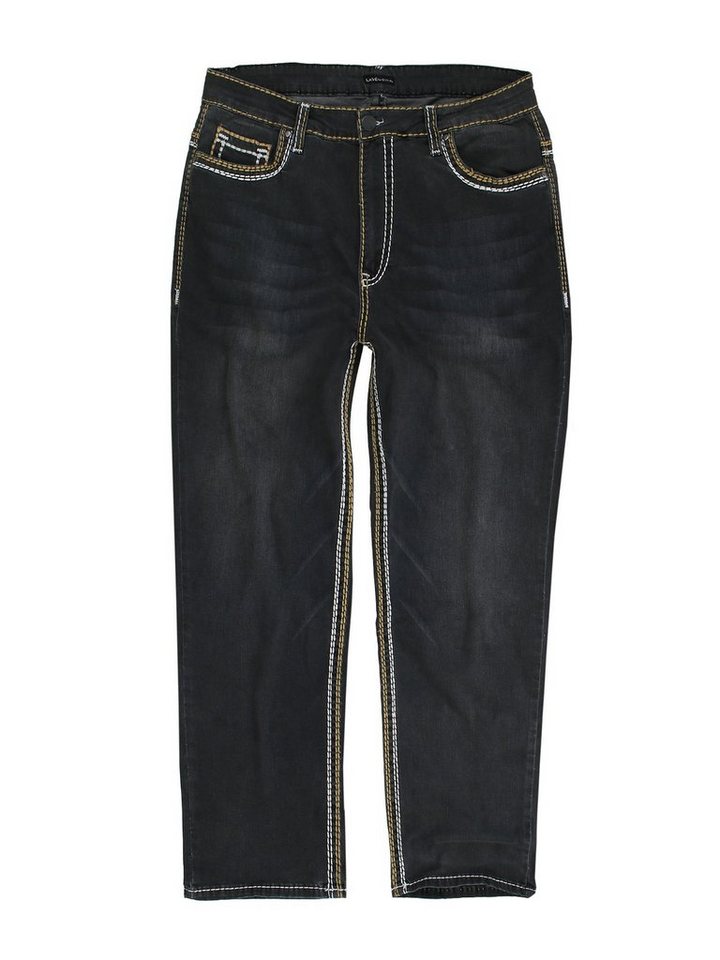 Lavecchia Comfort-fit-Jeans Übergrößen Herren Jeanshose LV-503 Stretch mit Elasthan & dicker Naht von Lavecchia