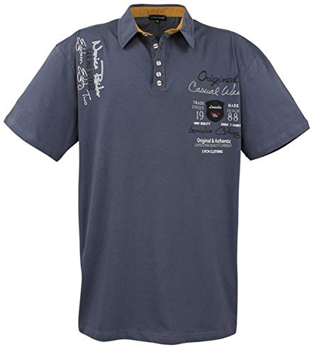 Lavecchia Übergrößen Poloshirt Herren Polo Shirts Kurzarm Shirt LV-610 (Anthrazit, 6XL) von Lavecchia