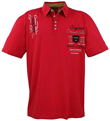 Lavecchia Herren Business Freizeit Poloshirt LV-610 Rot Gr. 6XL von Lavecchia