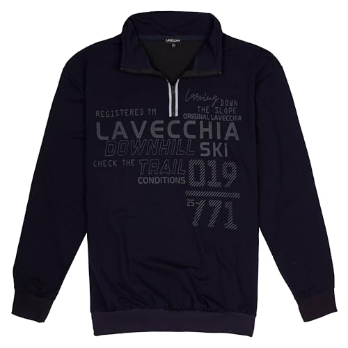 Lavecchia Herren Sweatshirt Langarm Shirt LV-2029 (Navy, 3XL) von Lavecchia