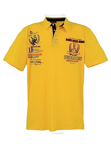 Lavecchia Übergrößen Poloshirt Herren Polo Shirts Kurzarm Shirt LV-2038 (Gelb, 4XL) von Lavecchia