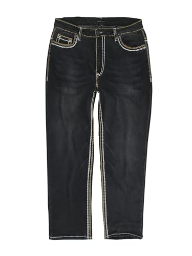 Lavecchia Jeans Übergrößen Herren Comfort Fit Denim Jeanshose Hose LV-503 (Stone-Black, 54/32) von Lavecchia