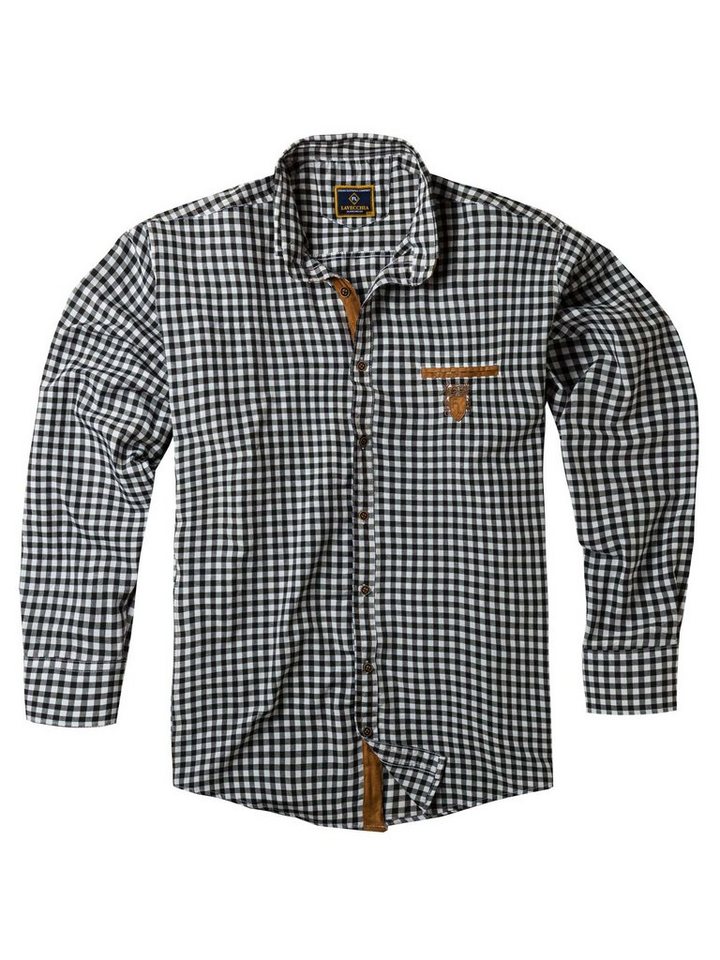 Lavecchia Langarmhemd Lavecchia Herren Langarmhemd LV-1981 (Schwarz-Weiß, 3XL) Herren Langarm Hemd Herrenhemd von Lavecchia