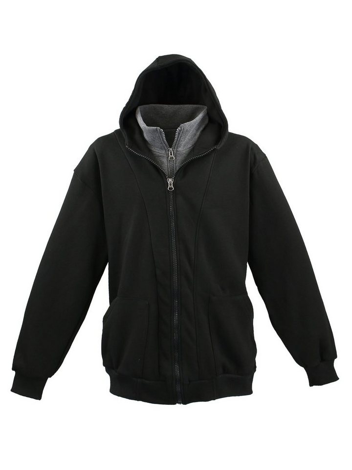 Lavecchia Sweatjacke Übergrößen Herren Sweat Jacke LV-109 Hoodie Two in one"" von Lavecchia