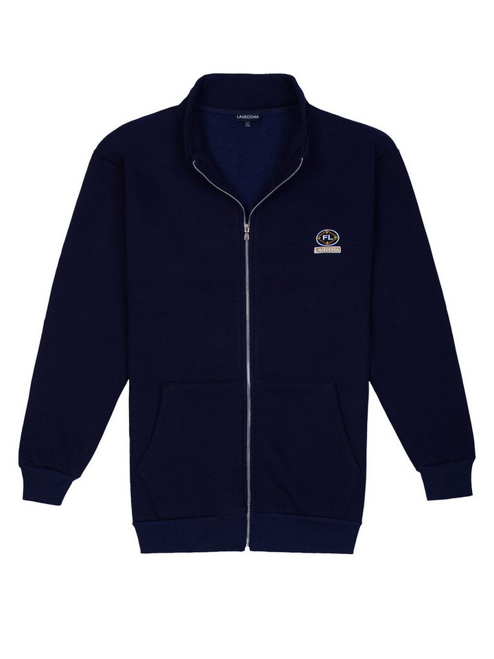 Lavecchia Sweatjacke Lavecchia Herren Sweatshirtjacke LV-2027 (Marine-Blau, 8XL) Kapuzensweatjacke von Lavecchia