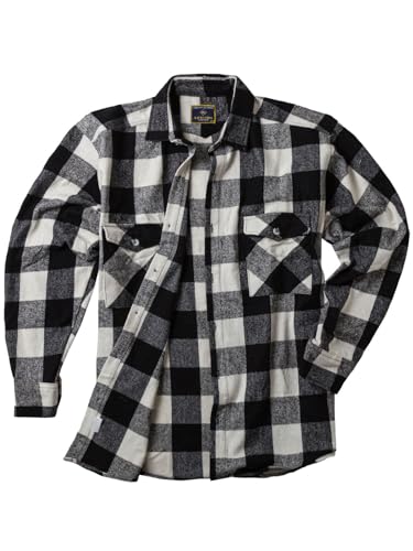 Lavecchia Übergrößen Flanellhemd Hemd Herren Langarm Langarmhemd Freizeit LV-262A (Schwarz-Weiß, 4XL) von Lavecchia