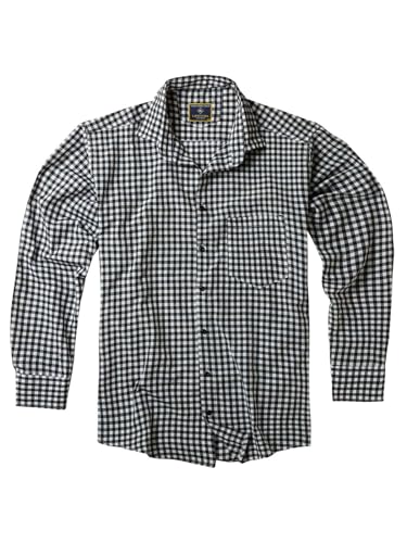 Lavecchia Übergrößen Hemd Herren Langarm Langarmhemd Freizeit HLA17 (Schwarz/Weiß, 4XL) von Lavecchia