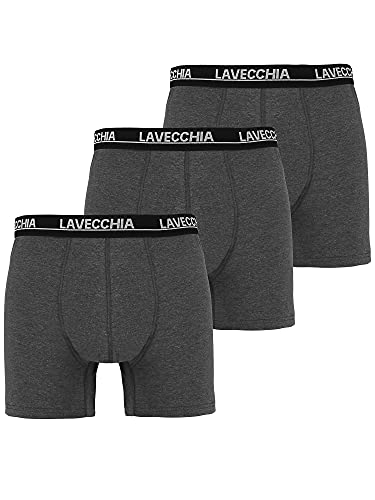 Lavecchia Übergrößen Herren Boxershort 3er Pack 4XL-8XL Unterwäsche Unterhosen FL-1020 (5XL, Anthrazit) von Lavecchia