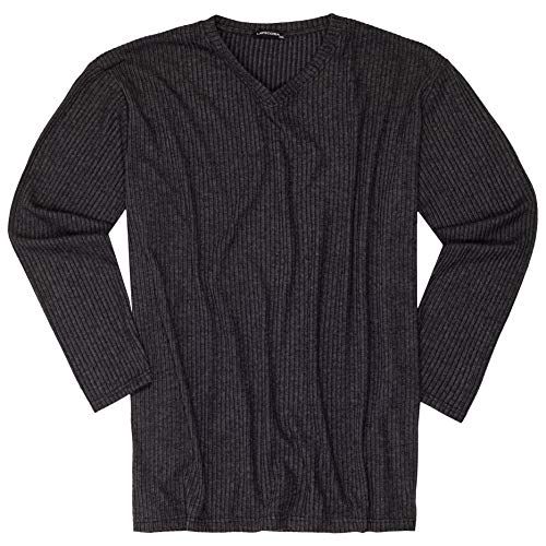 Lavecchia Übergrößen Herren Strickpullover Pullover LV-1006 Anthrazit 3XL von Lavecchia