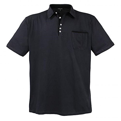 LAVECCHIA Übergrössen Hippes Polo-Shirt Kurzarm Anthrazit 4XL von LAVECCHIA