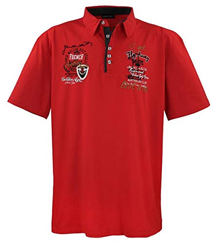 Lavecchia Übergrössen ! Hippes Polo-Shirt Kurzarm Rot 3XL von Lavecchia