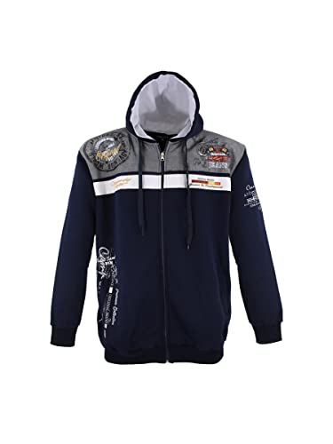 Lavecchia Übergrößen Kapuzenpullover Kapuzenjacke Hoodie Sweatshirt Pullover Herren Sweatjacke LV-2022 (Navyblau, 6XL) von Lavecchia