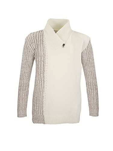 Lavecchia Übergrößen Pullover Strickpullover Herren Pulli Winter LV-423 (Ecru-Beige, 3XL) von Lavecchia