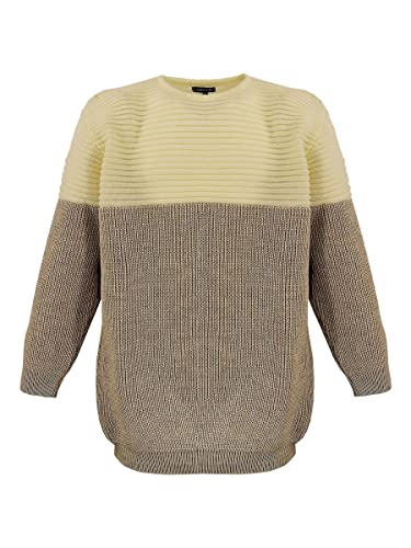 Lavecchia Übergrößen Pullover Strickpullover Herren Pulli Winter LV-474 (Ecru-Beige, 4XL) von Lavecchia