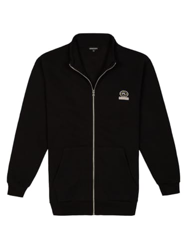 Lavecchia Übergrößen Sweatjacke mit Stehkragen Herren Sweatshirt Pullover LV-2027 (Schwarz, 7XL) von Lavecchia