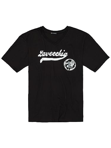 Lavecchia Übergrößen T-Shirt Herren Shirt V-Neck V-Ausschnitt Kurzarm Freizeit LV-9900 (Schwarz, 5XL) von Lavecchia