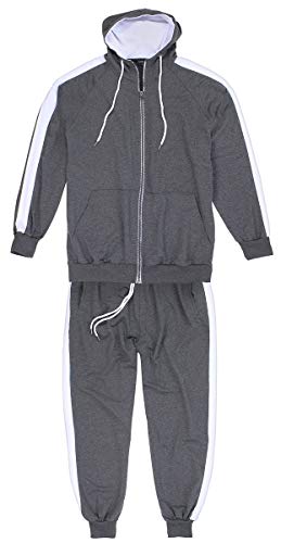 Lavecchia Übergrössen modischer Jogginganzug LV-611 Anthrazit 8XL von Lavecchia