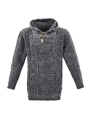 Lavecchia moderner Herren Strickpullover LV-489 in Übergröße, Anthrazit-grey, 3XL von Lavecchia