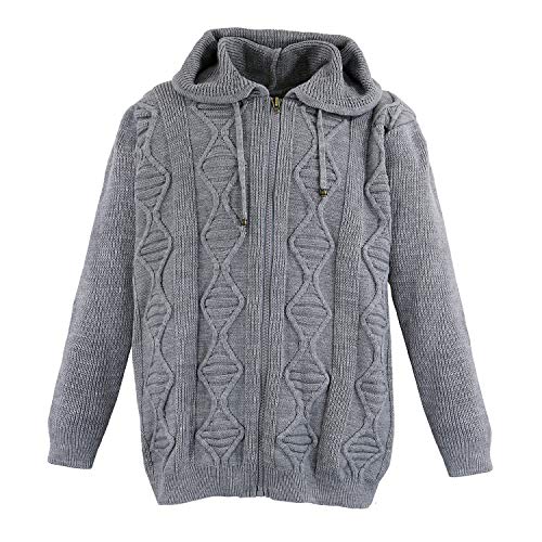 Moderne Strickjacke in Grau in der Größe: 3XL - 7XL (4XL) von Lavecchia