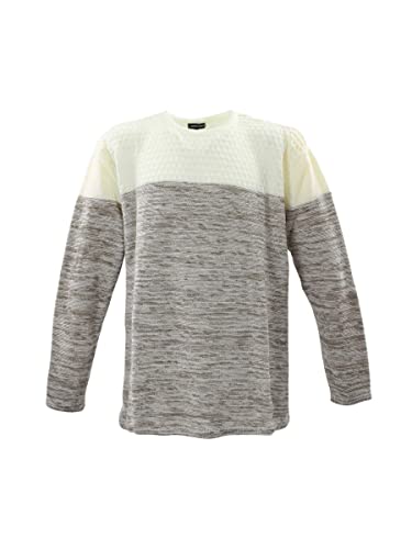 Lavecchia Übergrößen Pullover Strickpullover Herren Pulli Winter LV-499 (Ecru-Beige, 4XL) von Lavecchia