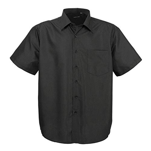 Lavecchia Übergrößen Hemd Herren Kurzarm Kurzarmhemd Freizeit Hka-14 (Schwarz, 6XL) von Lavecchia