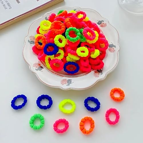 Lavema Haargummis 100 Stück im Blümchen-Design – elastische Zopfgummis für Damen, Mädchen & Kinder – haarschonend & vielseitig einsetzbar (dunkles Multicolor, 100 Stück) von Lavema