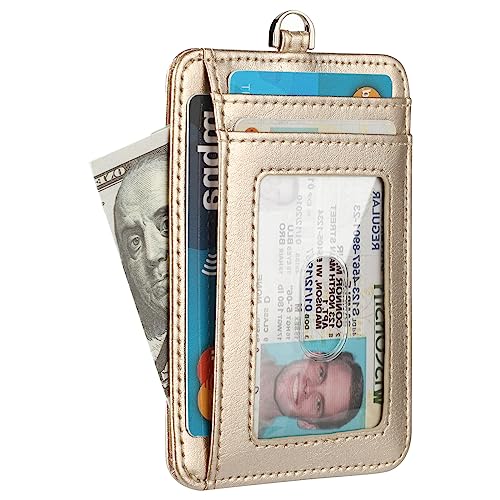 Lavemi Mini Kleine kompakte Leder Damen Geldbörsen Kreditkartenetui mit Kettenhalter, 1-Champion Gold, Einheitsgröße von Lavemi