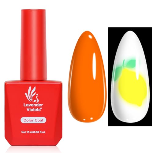 15ml Gel Nagellack UV LED Neonorange Glow in the Dark Nail Polish Einweichen Nagellampe Aushärten Halloween Geist Party Nägel Maniküre Pediküre Größerer Inhalt A0162 von Lavender Violets